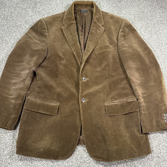 Vintage Polo Ralph Lauren Corduroy Two Button Blazer Size XL Viscose Lined